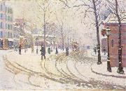 Paul Signac Le boulevard de Clichy, la neige USA oil painting artist